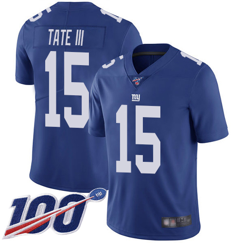 Men New York Giants #15 Golden Tate III Royal Blue Team Color Vapor Untouchable Limited Player 100th Season Football NFL Jersey->new york giants->NFL Jersey